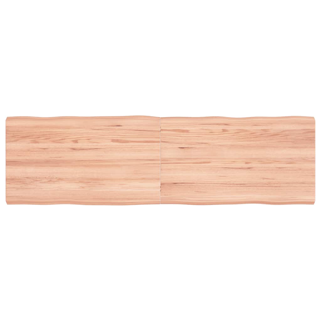 E-shop vidaXL Stolová doska svetlohnedá 140x40x(2-4)cm ošetrený masív hrany