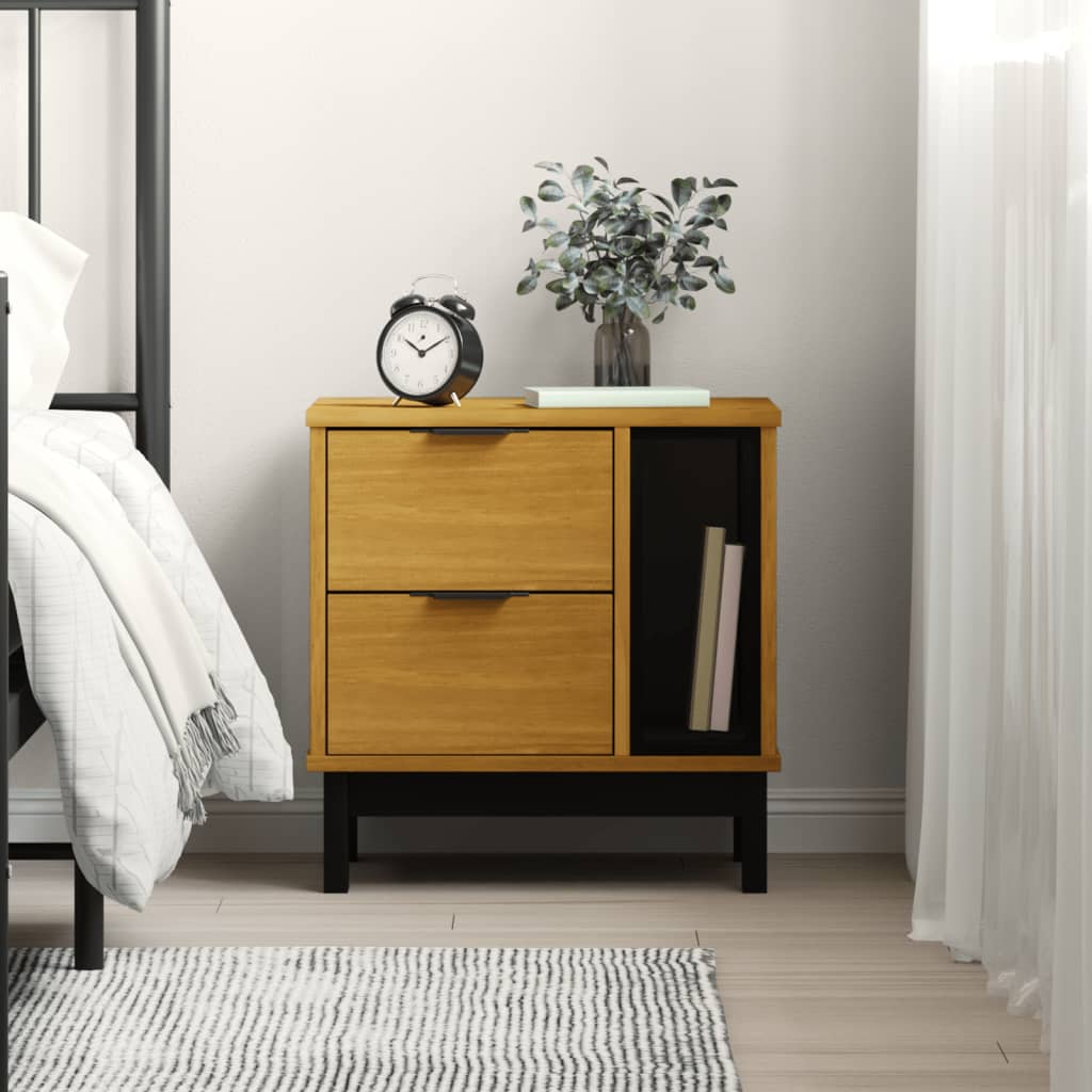 E-shop vidaXL Nočný stolík FLAM 49x35x50 cm masívna borovica