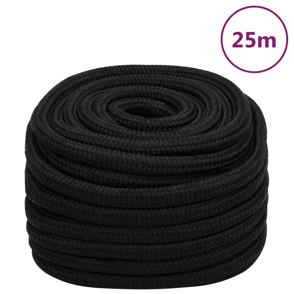 E-shop vidaXL Pracovné lano čierne 20 mm 25 m polyester