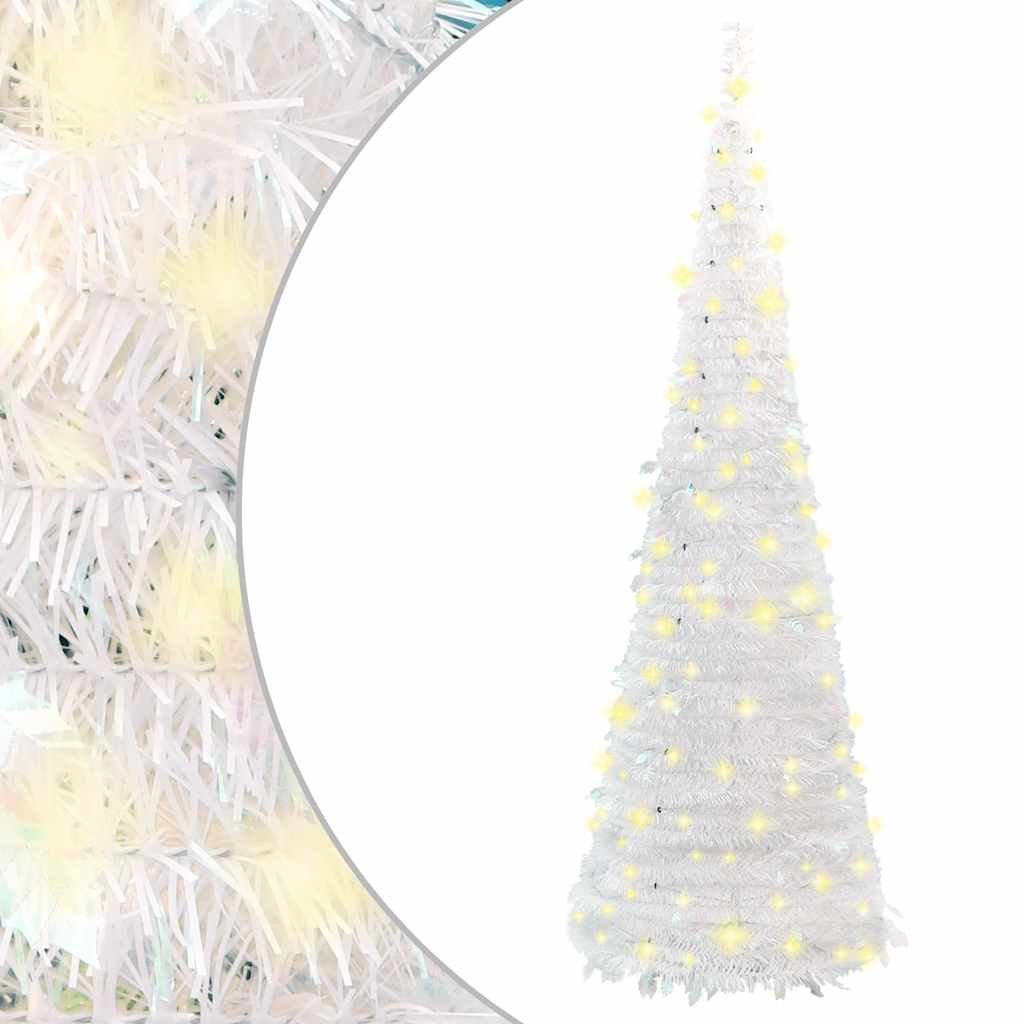 E-shop vidaXL Umelý vianočný stromček vyskakovací 100 LED biely 150 cm