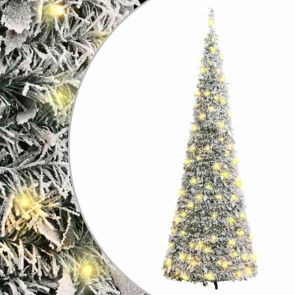 E-shop vidaXL Umelý vianočný stromček vyskakovací vločky snehu 50 LED 120 cm