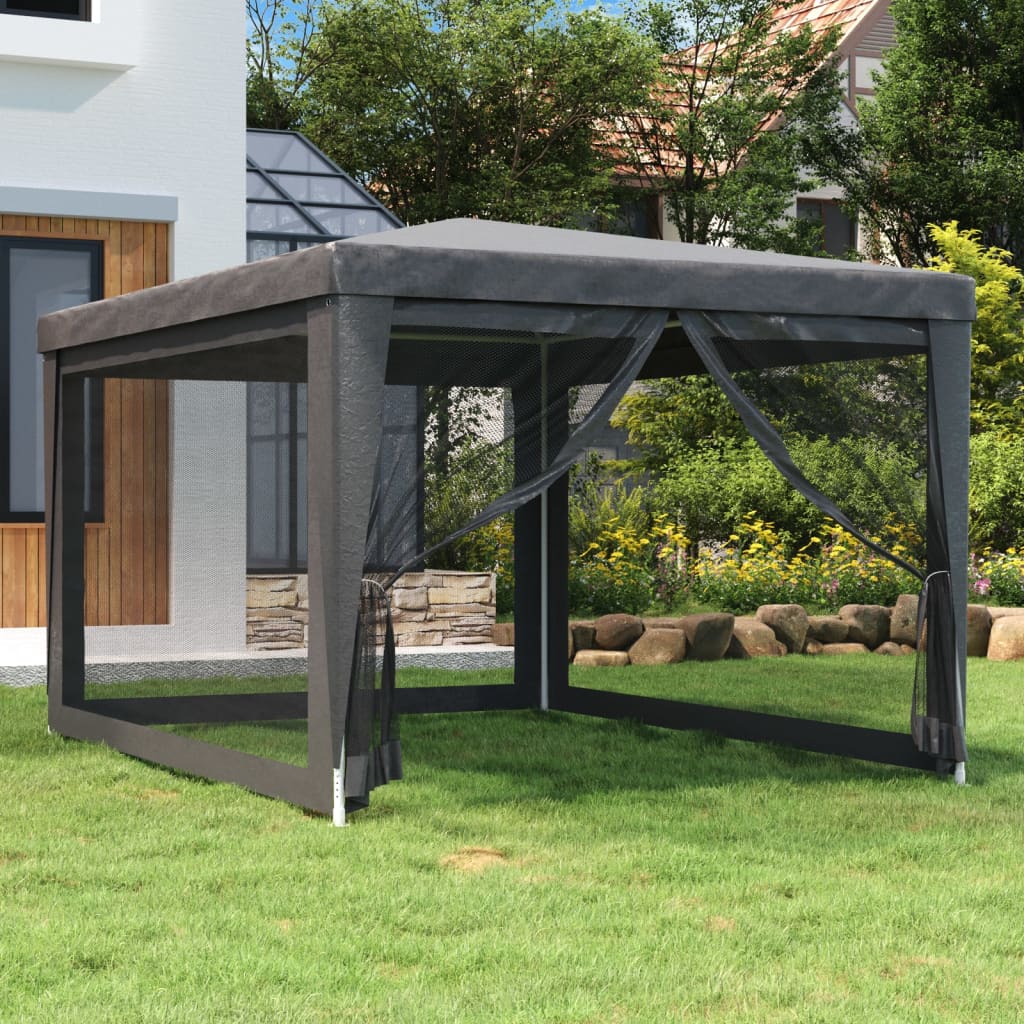 E-shop vidaXL Párty stan a 4 sieťkované bočné steny antracitový 3x4 m HDPE