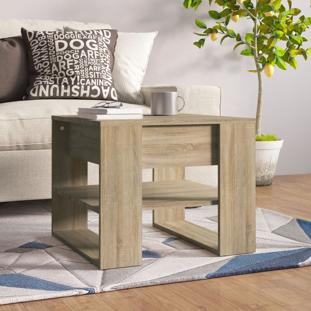 E-shop vidaXL Konferenčný stolík dub sonoma 55,5x55x45 cm spracované drevo