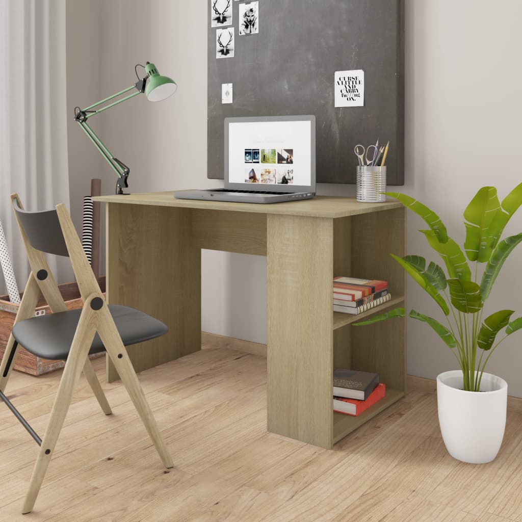 E-shop vidaXL Stôl dub sonoma 110x60x73 cm drevotrieska