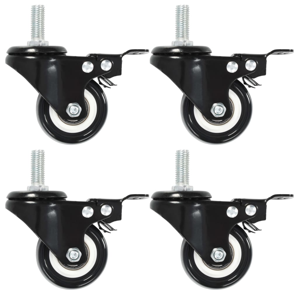 E-shop vidaXL Otočné kolieska s brzdou 12 ks, 50 mm