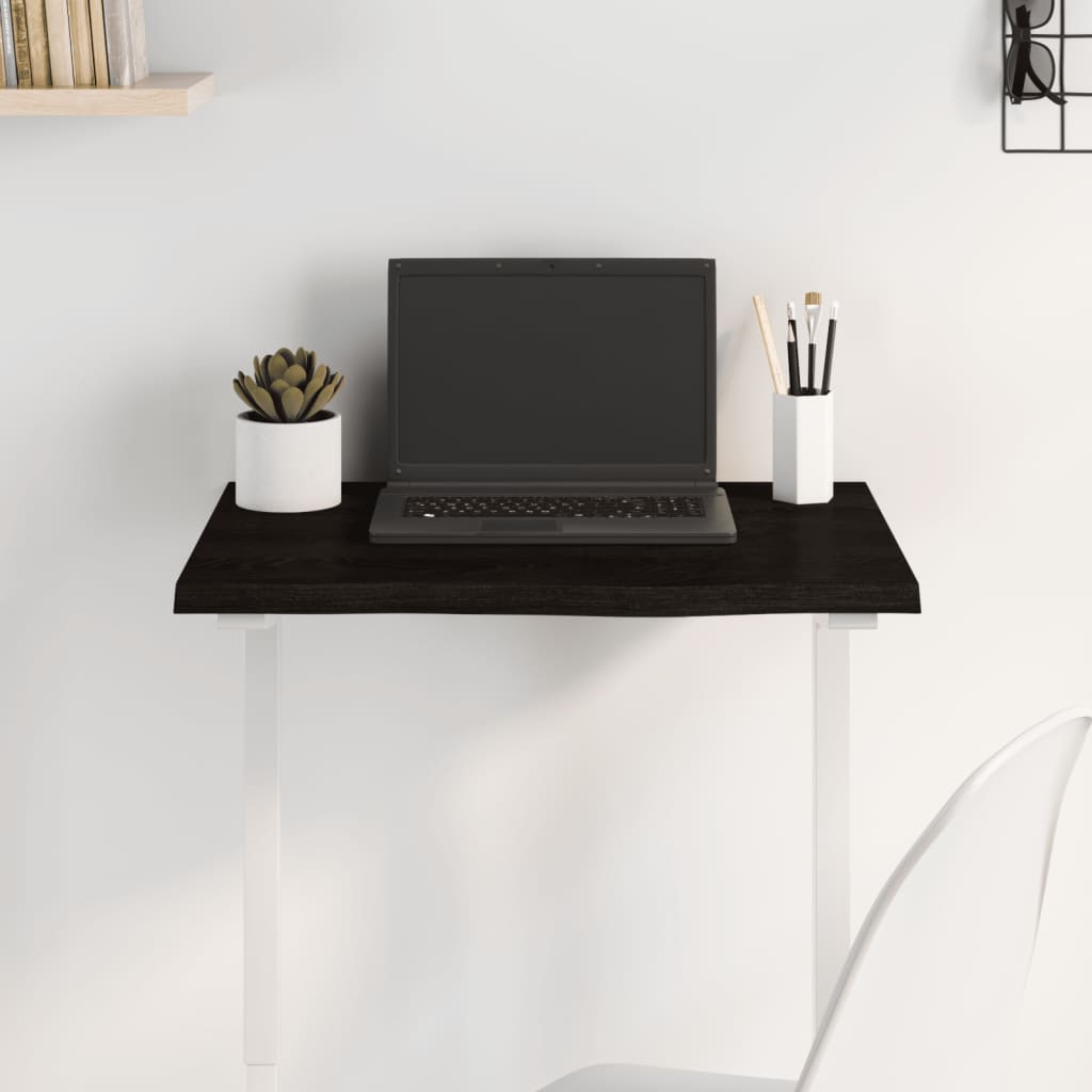 E-shop vidaXL Stolová doska tmavohnedá 60x50x2 cm ošetrený dubový masív