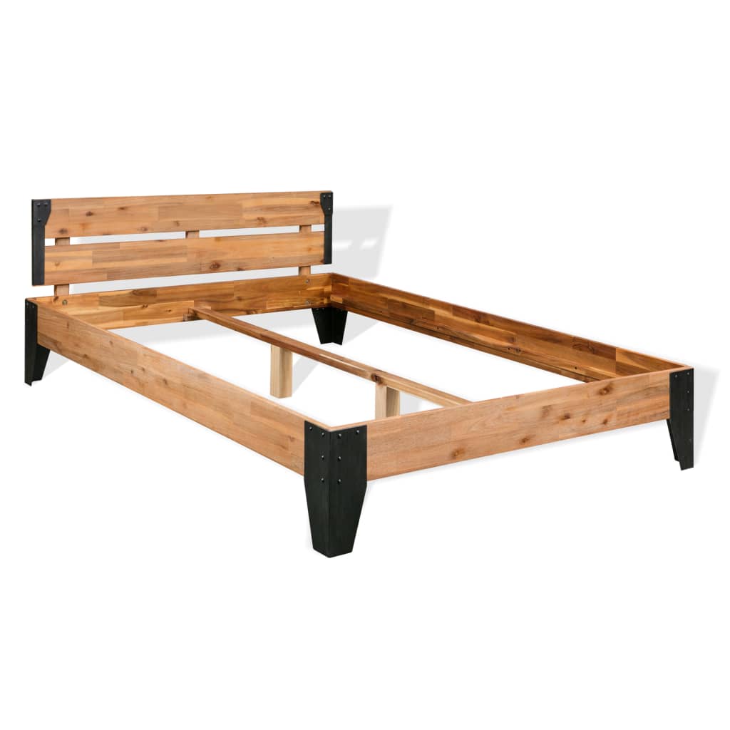 E-shop vidaXL Posteľný rám masívne akáciové drevo 152x203 cm