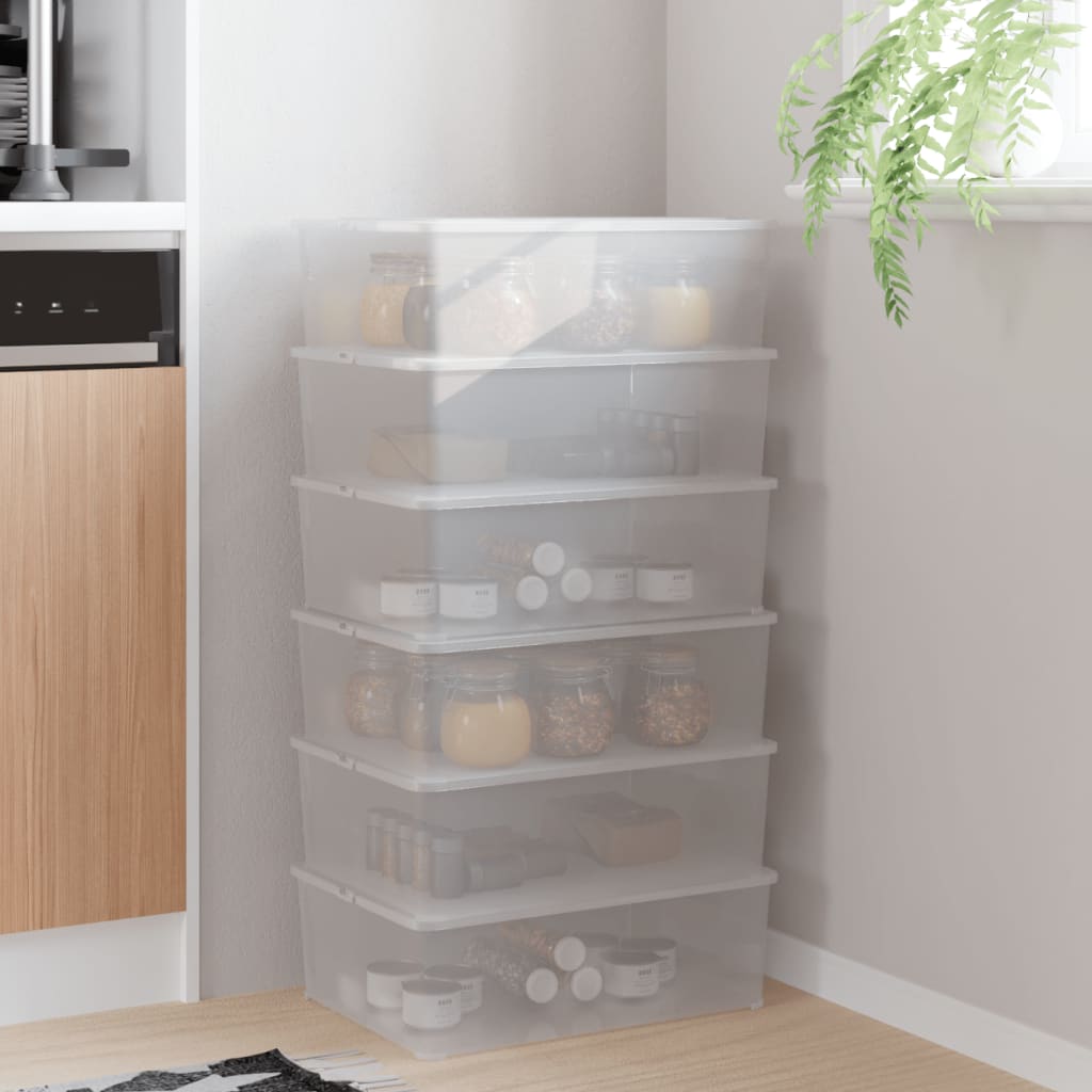 E-shop vidaXL Plastové úložné boxy 6 ks 10 l stohovateľné