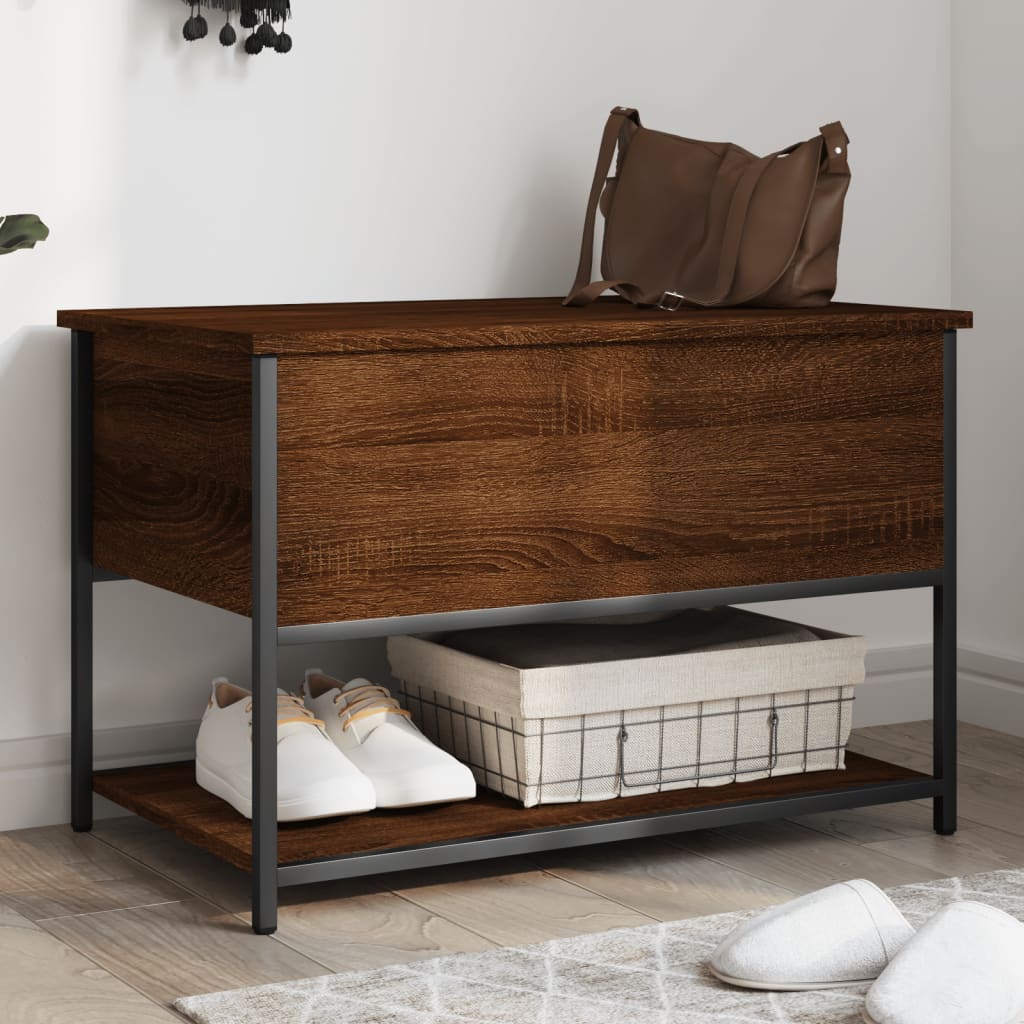 E-shop vidaXL Úložná lavička hnedý dub 70x42,5x47 cm kompozitné drevo