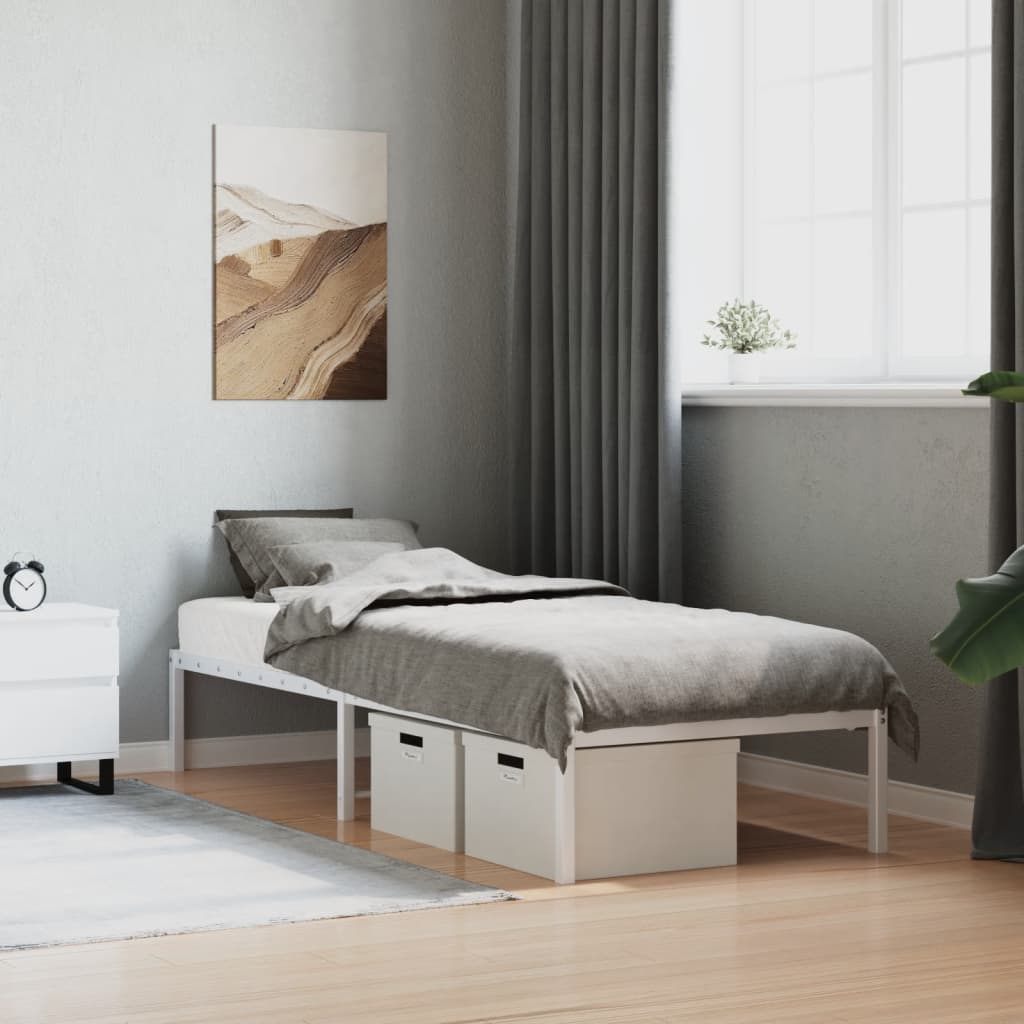 E-shop vidaXL Kovový posteľný rám biely 80x200 cm