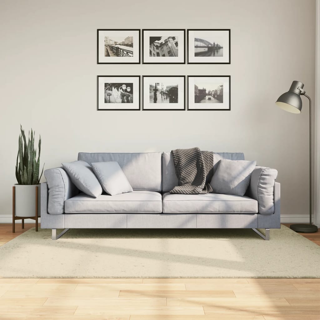 E-shop vidaXL Koberec HUARTE s krátkym vlakom umývateľný krémový 140x200 cm