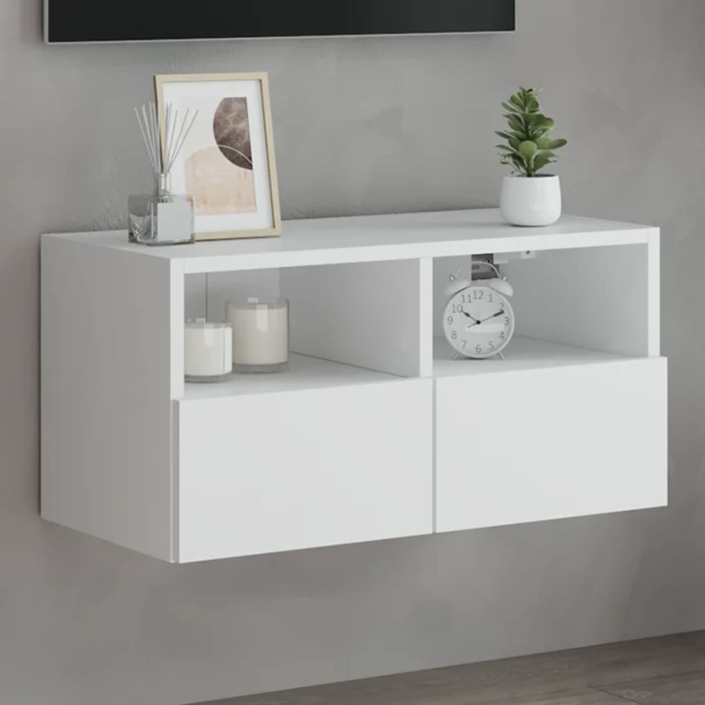 E-shop vidaXL TV nástenná skrinka biela 60x30x30 cm kompozitné drevo