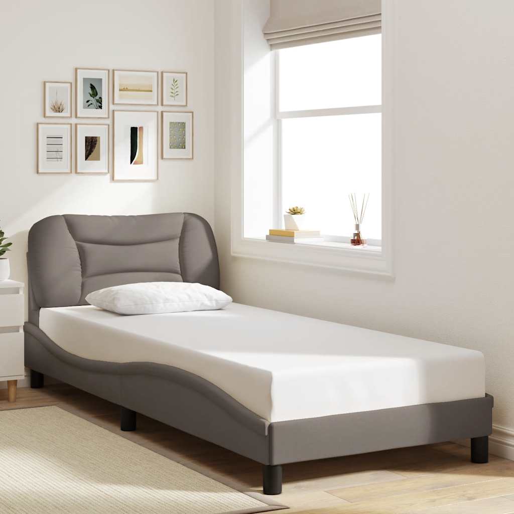 E-shop vidaXL Rám postele bez matraca Hvar Taupe 90x190 cm Látka