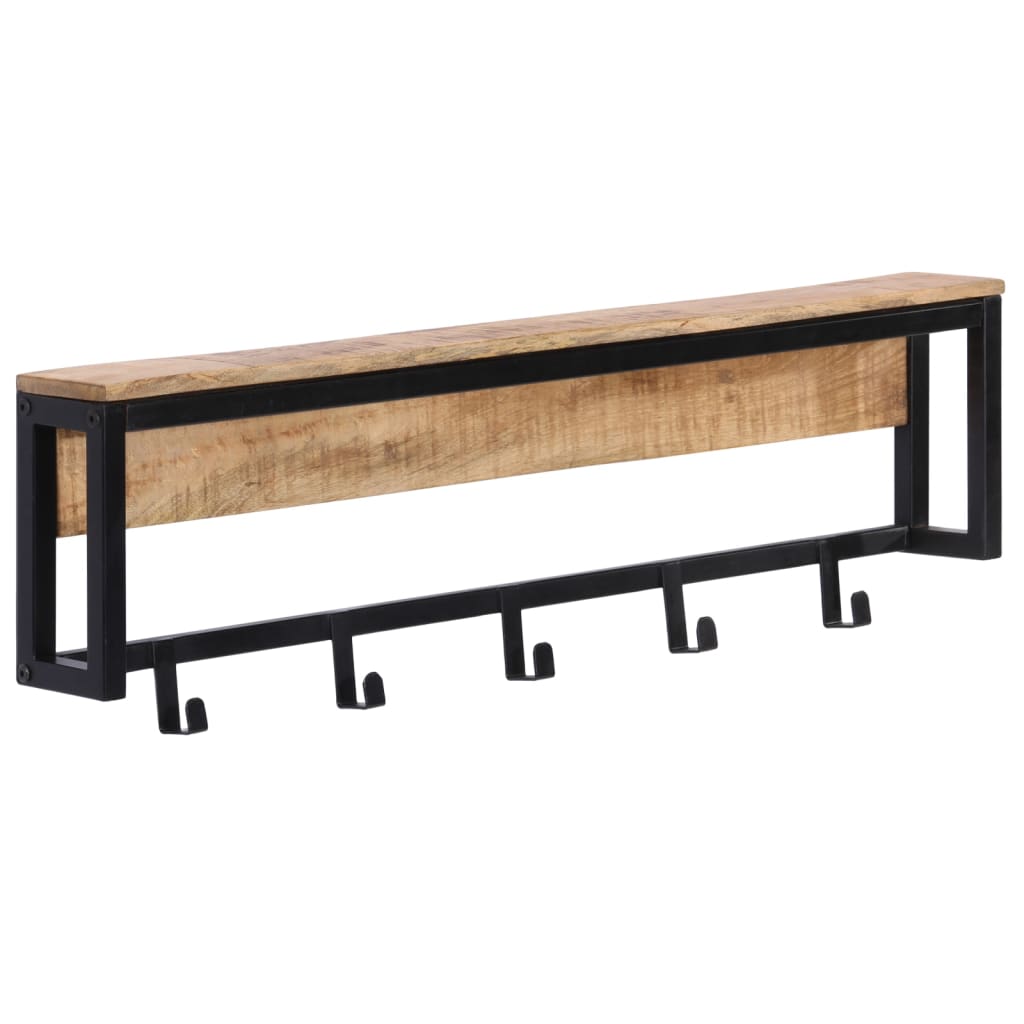 E-shop vidaXL Vešiak na kabáty 87x10x27 cm, surový mangový masív