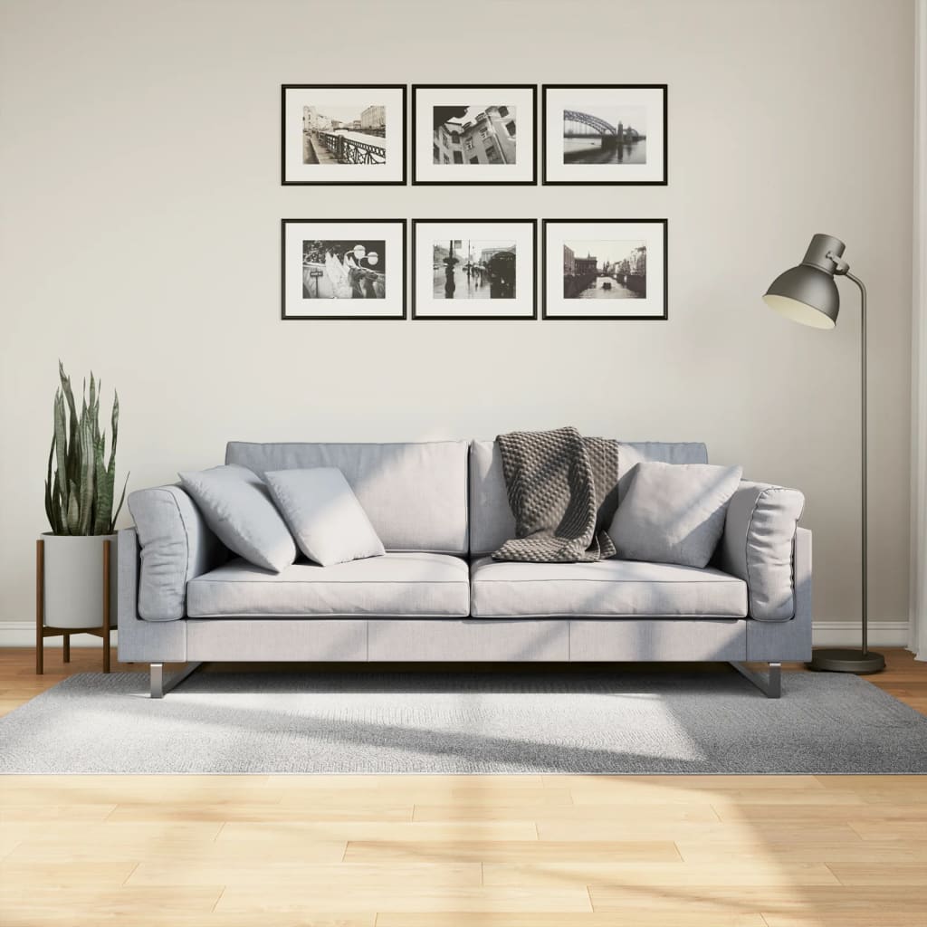 E-shop vidaXL Koberec IZA, krátky vlas, škandinávsky vzhľad, sivý 100x200 cm