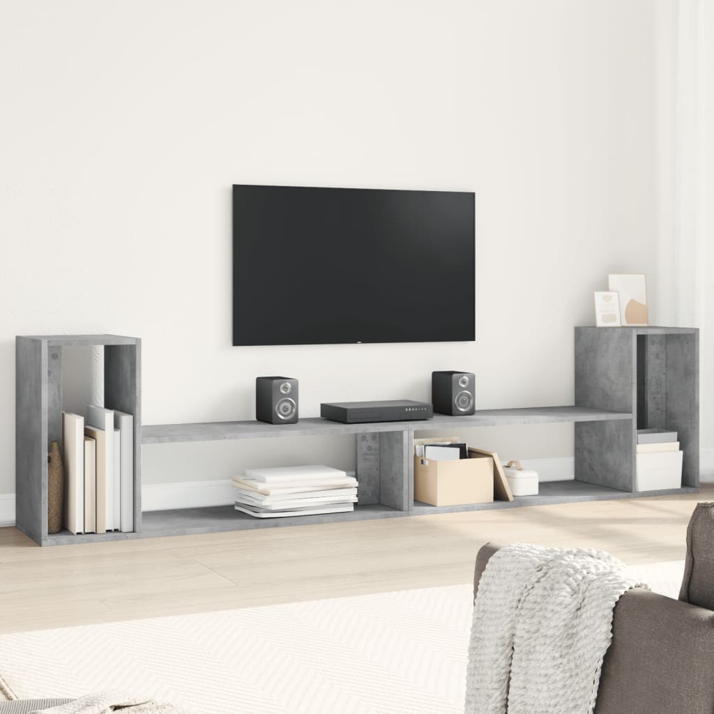 E-shop vidaXL TV skrinky 2 ks betónovosivé 100x30x50 cm kompozitné drevo