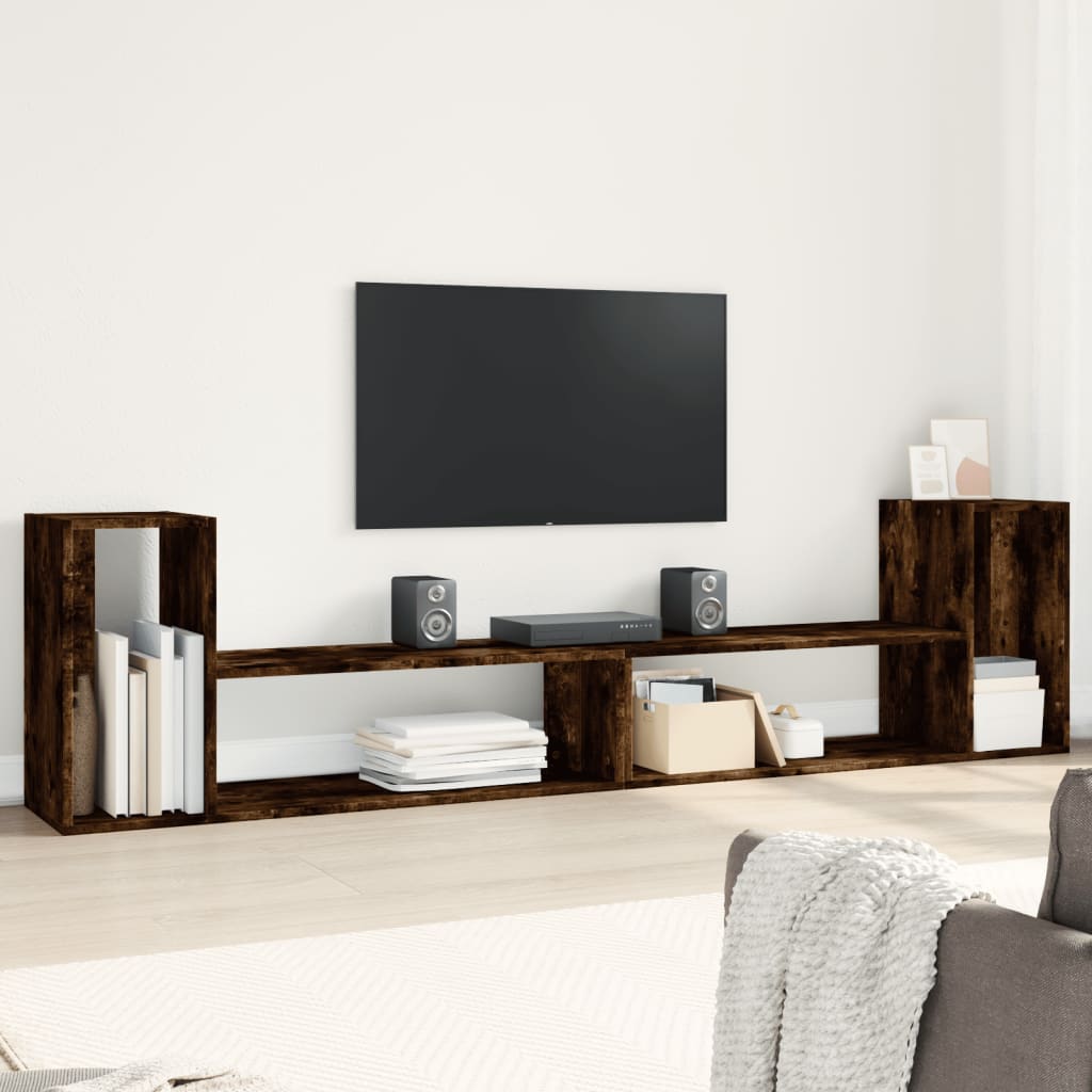 E-shop vidaXL TV skrinky 2 ks dymový dub 100x30x50 cm kompozitné drevo
