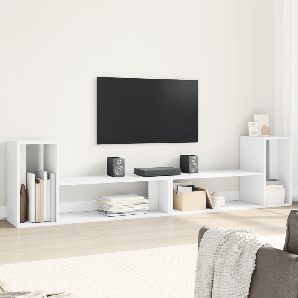 E-shop vidaXL TV skrinky 2 ks biele 100x30x50 cm kompozitné drevo