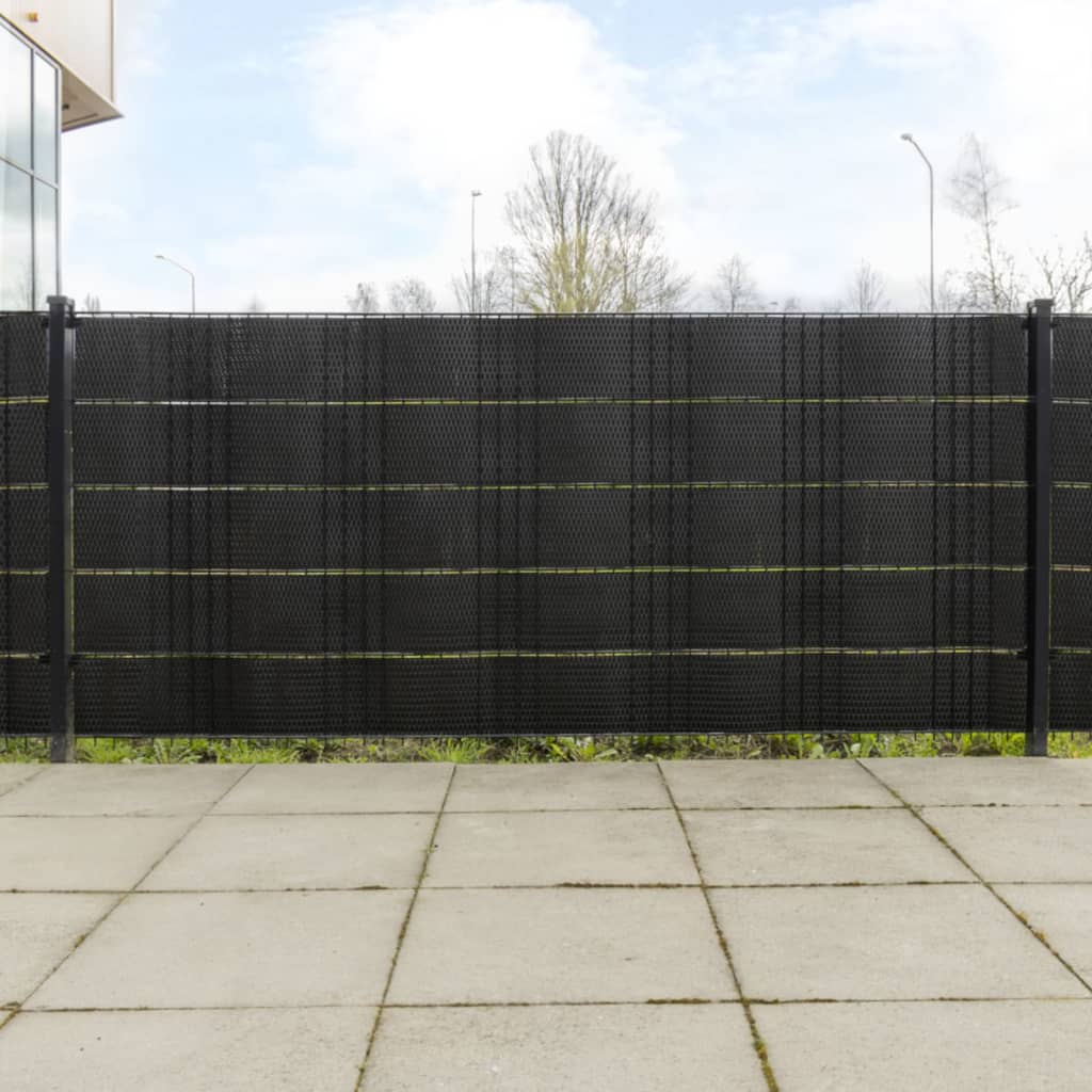 E-shop vidaXL Balkónové zásteny 5 ks čierne 255x19 cm polyratan