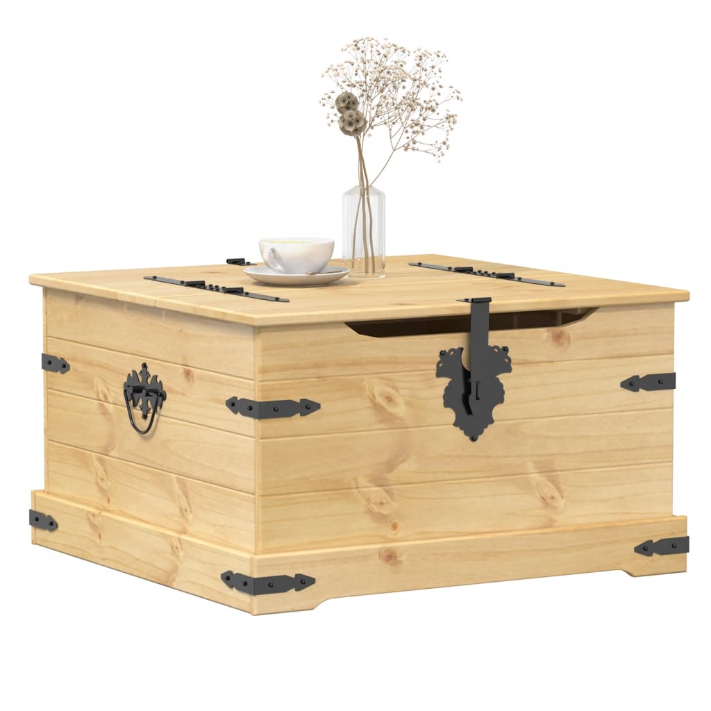 E-shop vidaXL Úložný box Corona 78x78x45 cm borovicový masív