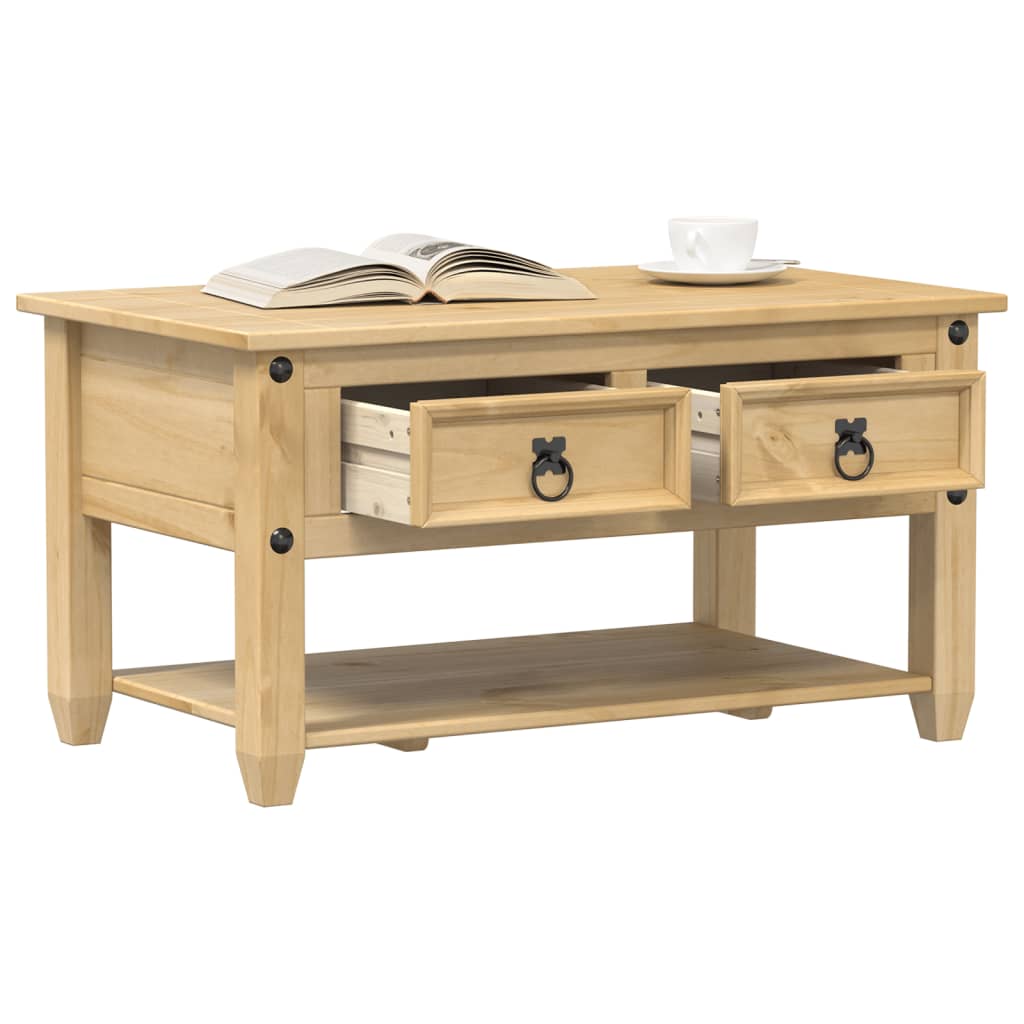 E-shop vidaXL Konferenčný stolík zásuvkový Corona 85x50x45cm borovicový masív