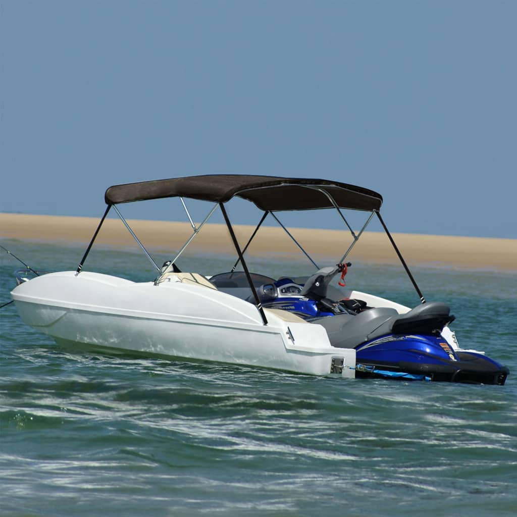 E-shop vidaXL 3-krídlová bimini strieška čierna 183x180x137 cm