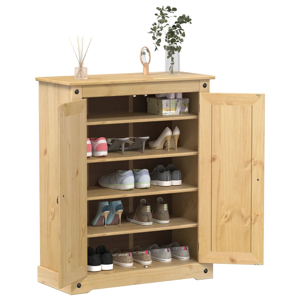E-shop vidaXL Botník Corona 86x38,5x108 cm borovicový masív