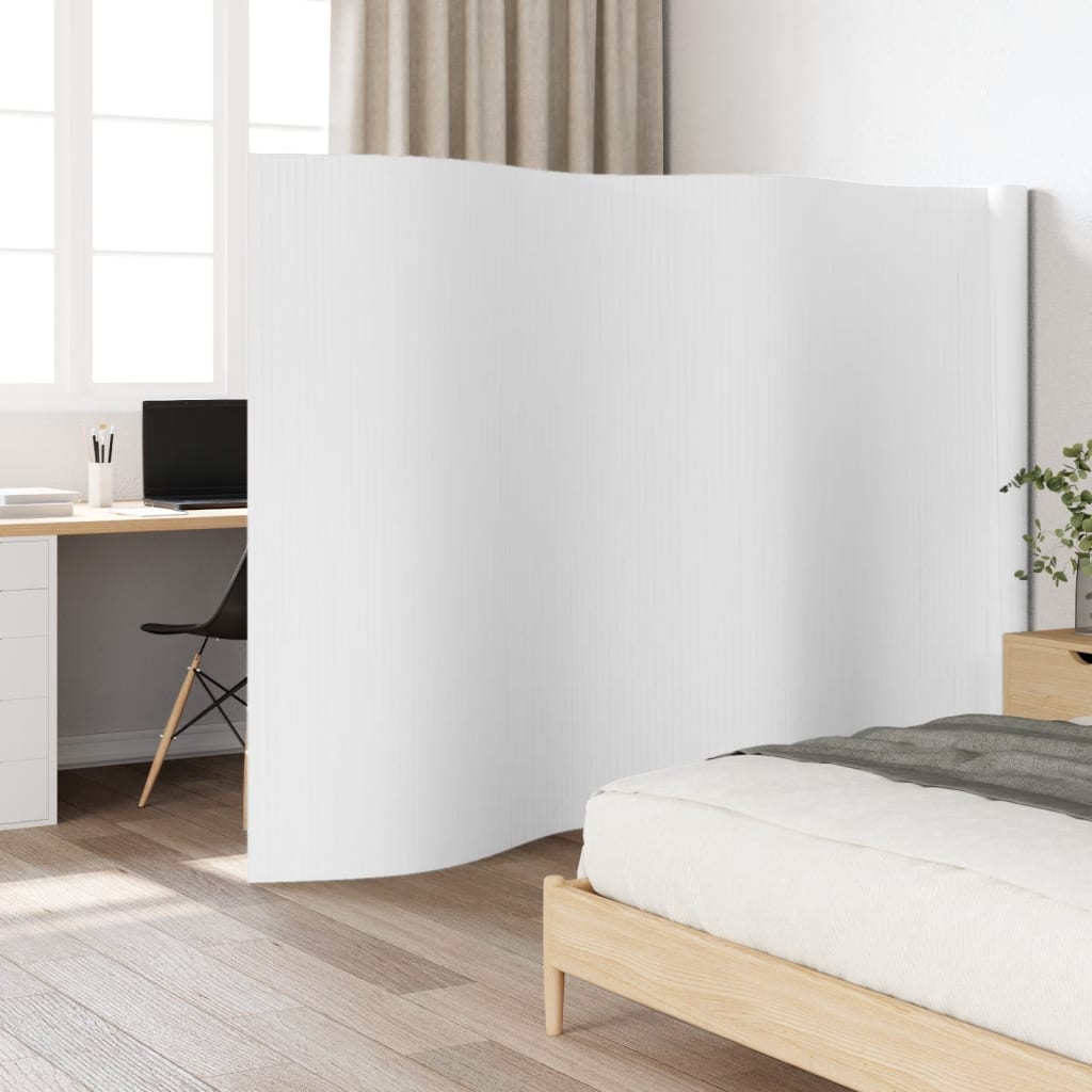 E-shop vidaXL Paraván biely šírka 600 cm výška 165 cm bambus