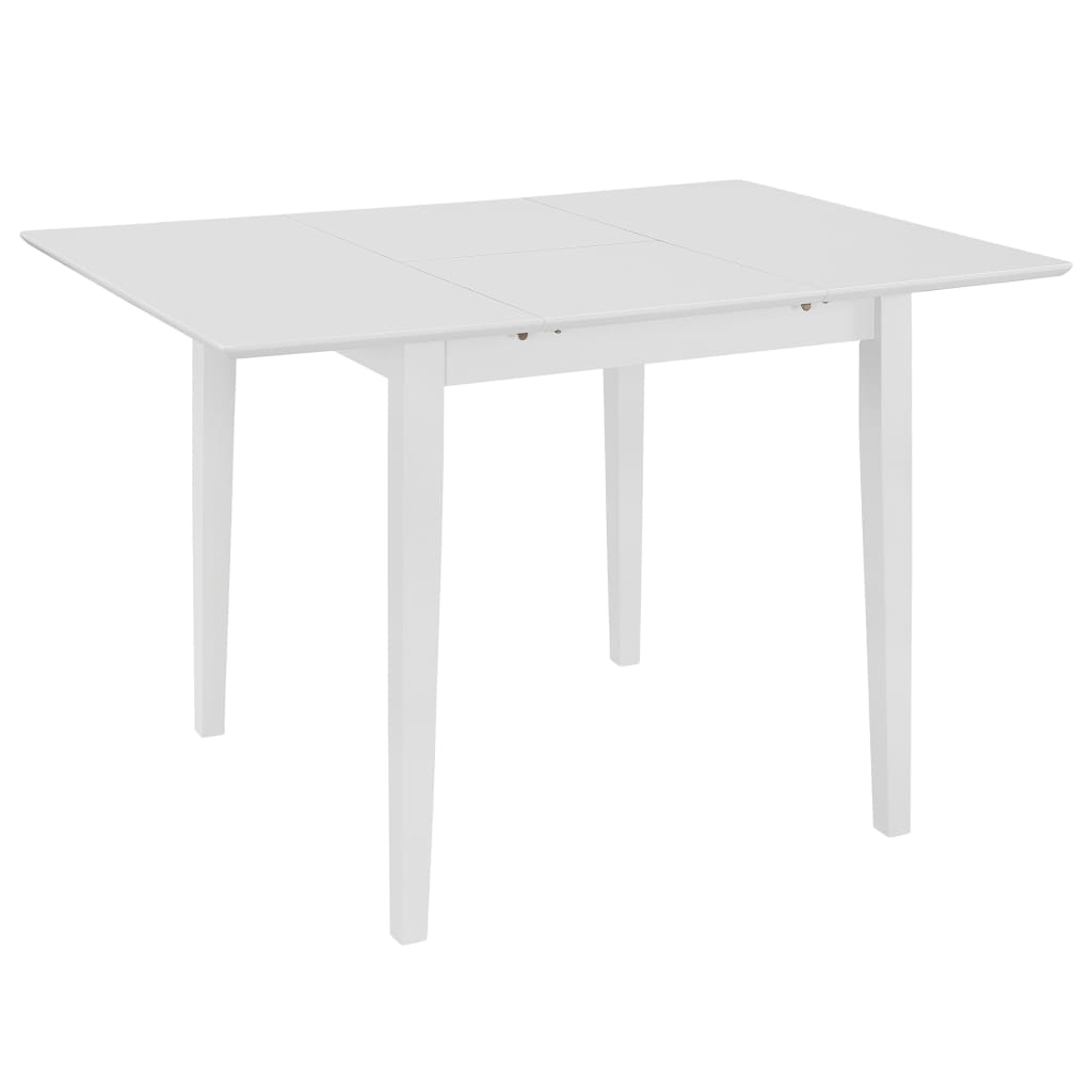 E-shop vidaXL Rozkladací jedálenský stôl drevotrieska biely (80-120)x80x74 cm