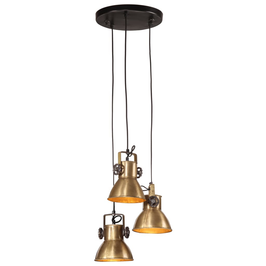 E-shop vidaXL Závesná lampa 25 W starožitná mosadzná 30x30x100 cm E27