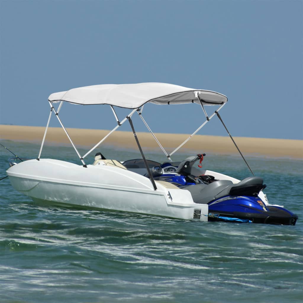 E-shop vidaXL Strieška Bimini s 4 oblúkmi a stenami 243x(185-198)x137 cm