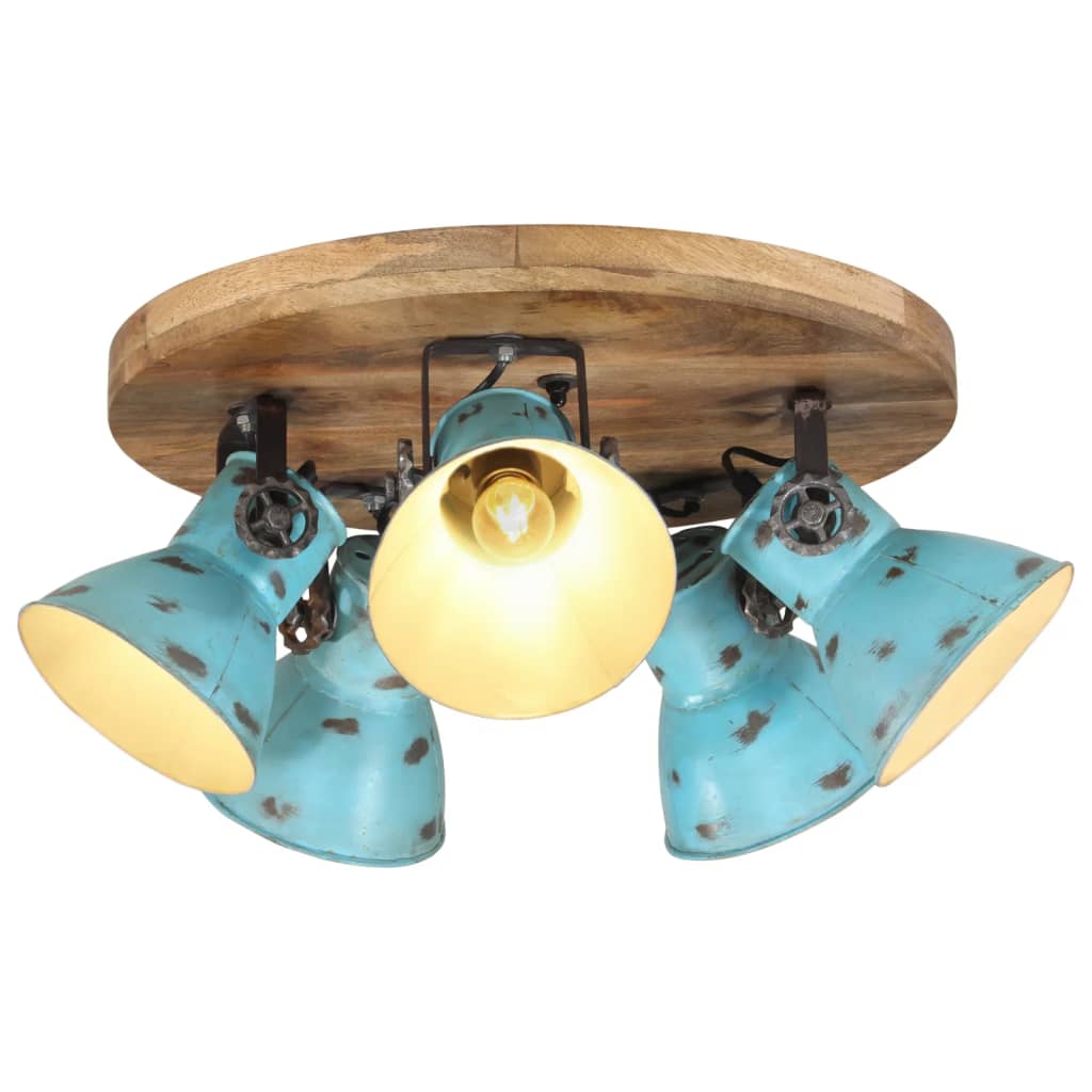 E-shop vidaXL Stropná lampa 25 W šmuhovaná modrá 50x50x25 cm E27
