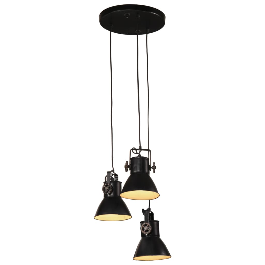 E-shop vidaXL Závesná lampa 25 W čierna 30x30x100 cm E27