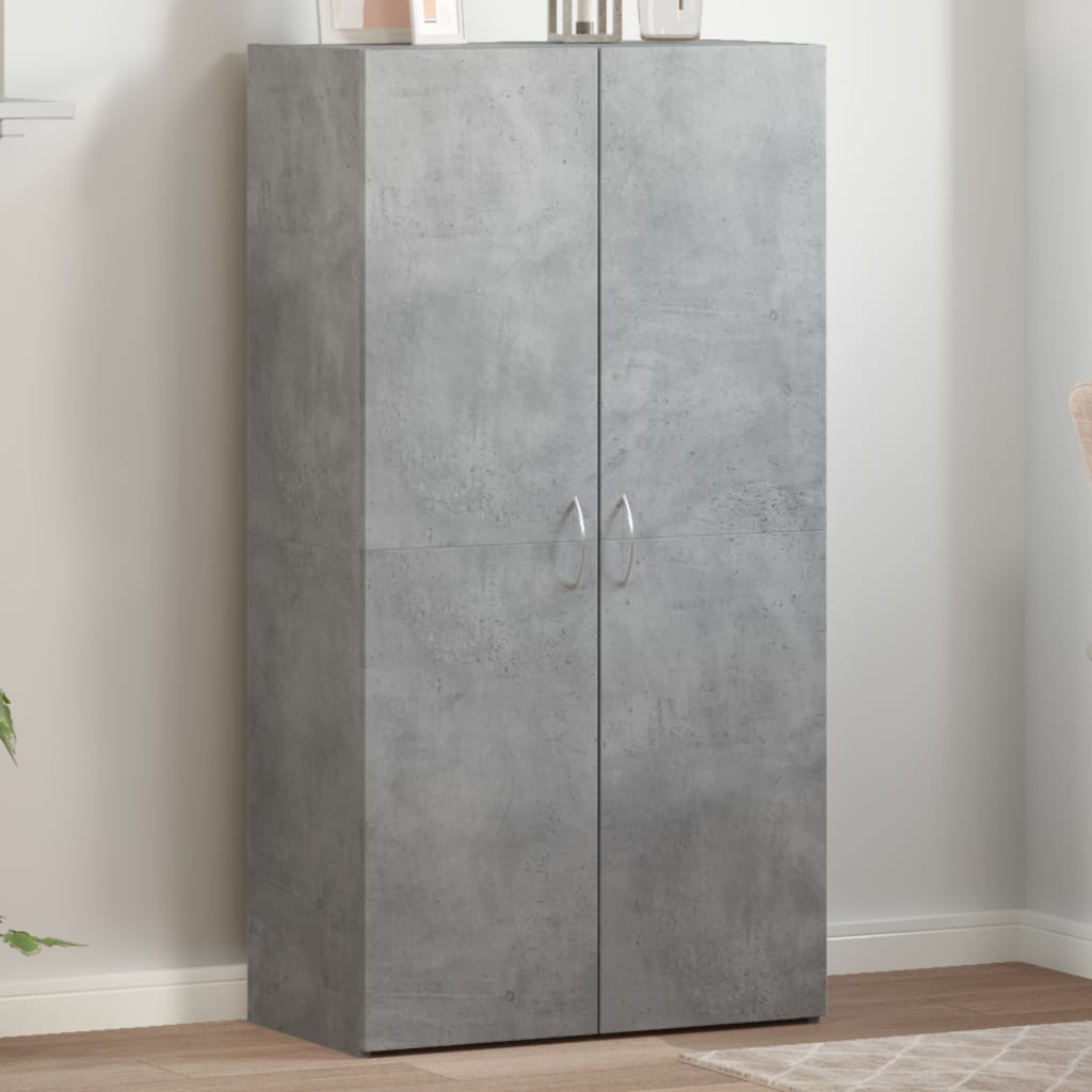 E-shop vidaXL Kartotéka betónovosivá 60x32x115 cm kompozitné drevo
