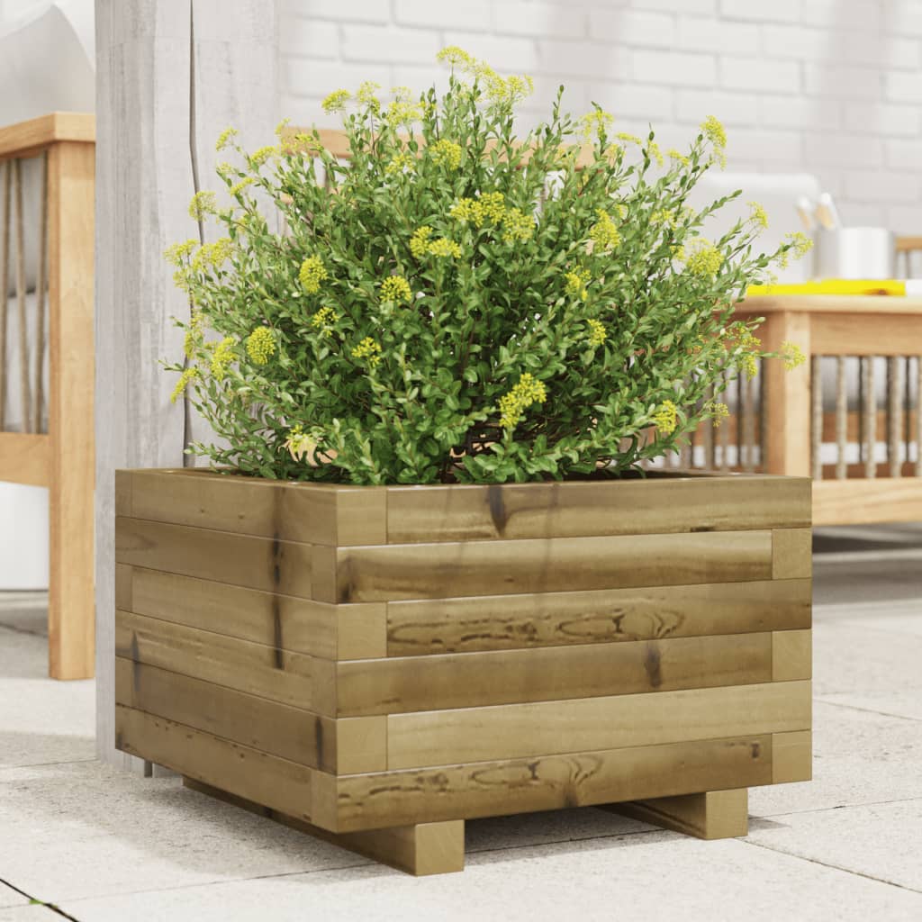E-shop vidaXL Záhradný kvetináč 40x40x26,5 cm impregnovaná borovica