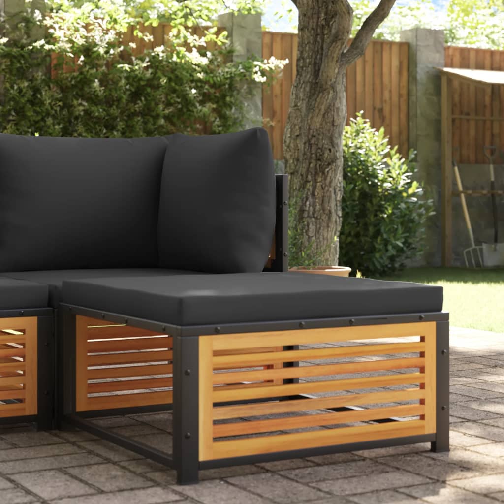 E-shop vidaXL Záhradná stolička s vankúšmi 68x68x30 cm akáciový masív