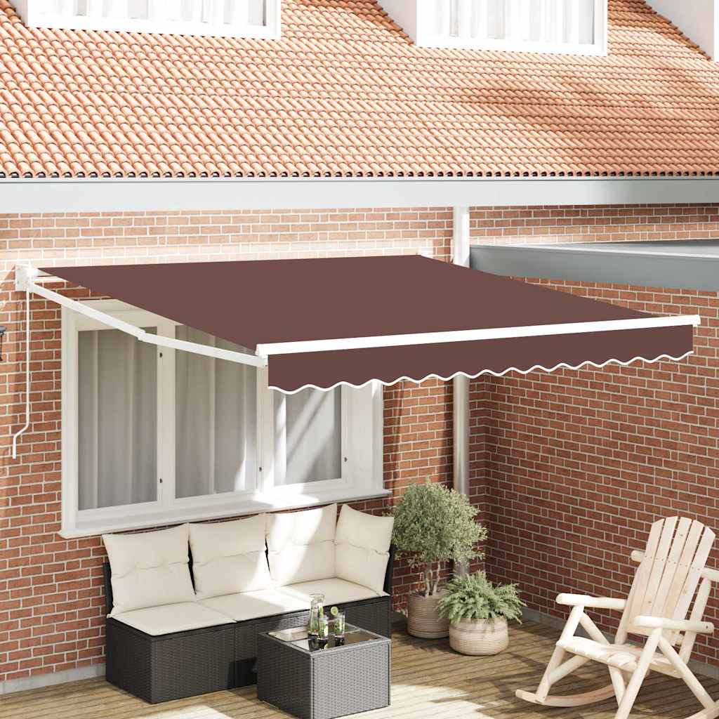E-shop vidaXL Ručne zaťahovacia markíza hnedá 300x250 cm