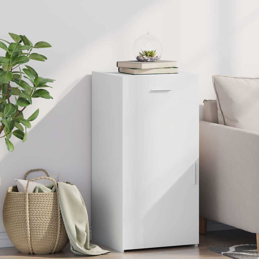 E-shop vidaXL Komoda biela 45x42,5x93 cm kompozitné drevo