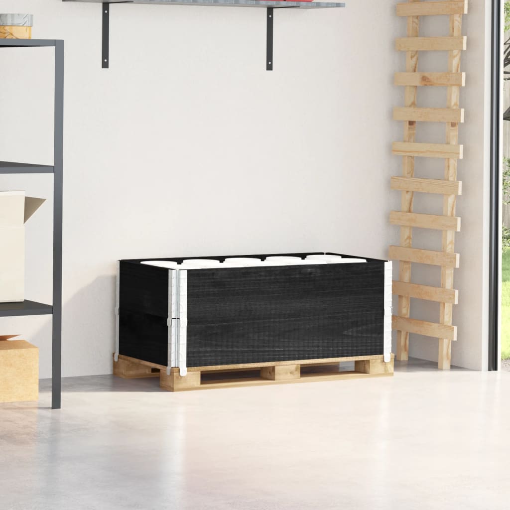 E-shop vidaXL Paletové ohrádky 2 ks čierne 100x50 cm borovicový masív