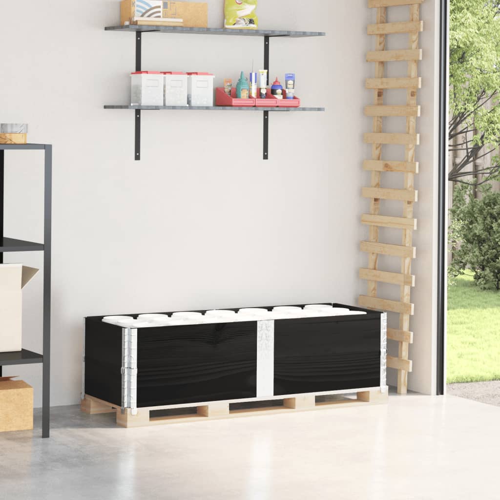 E-shop vidaXL Paletové ohrádky 2 ks čierne 150x50 cm borovicový masív