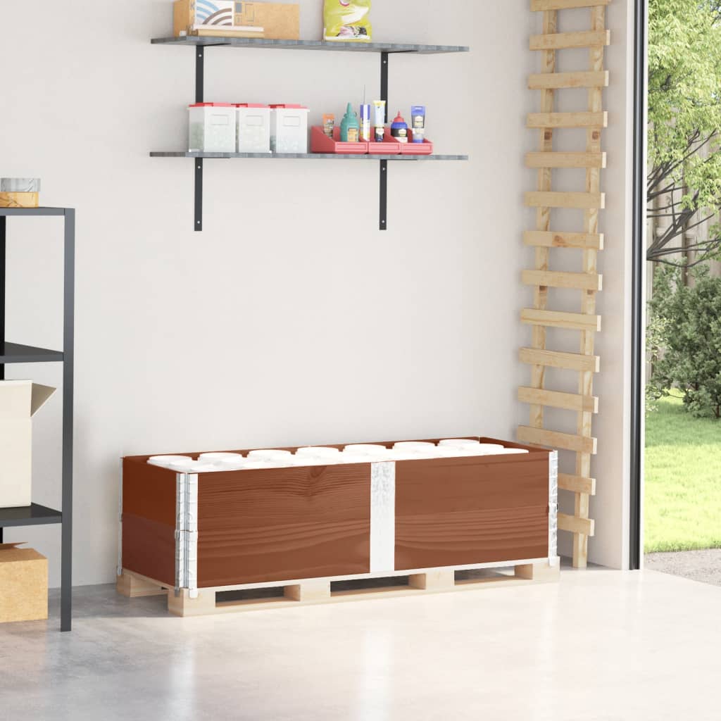 E-shop vidaXL Paletové ohrádky 2 ks hnedé 150x50 cm borovicový masív