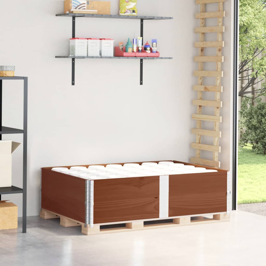 E-shop vidaXL Paletové ohrádky 2 ks hnedé 150x100 cm borovicový masív