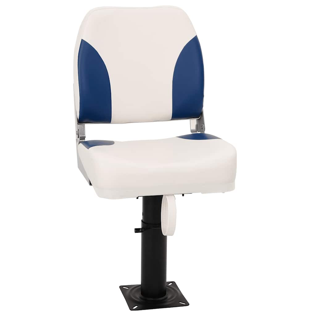 E-shop vidaXL Skladacie sedadlo do lode, sada 1, modro-biele 41x36x48 cm