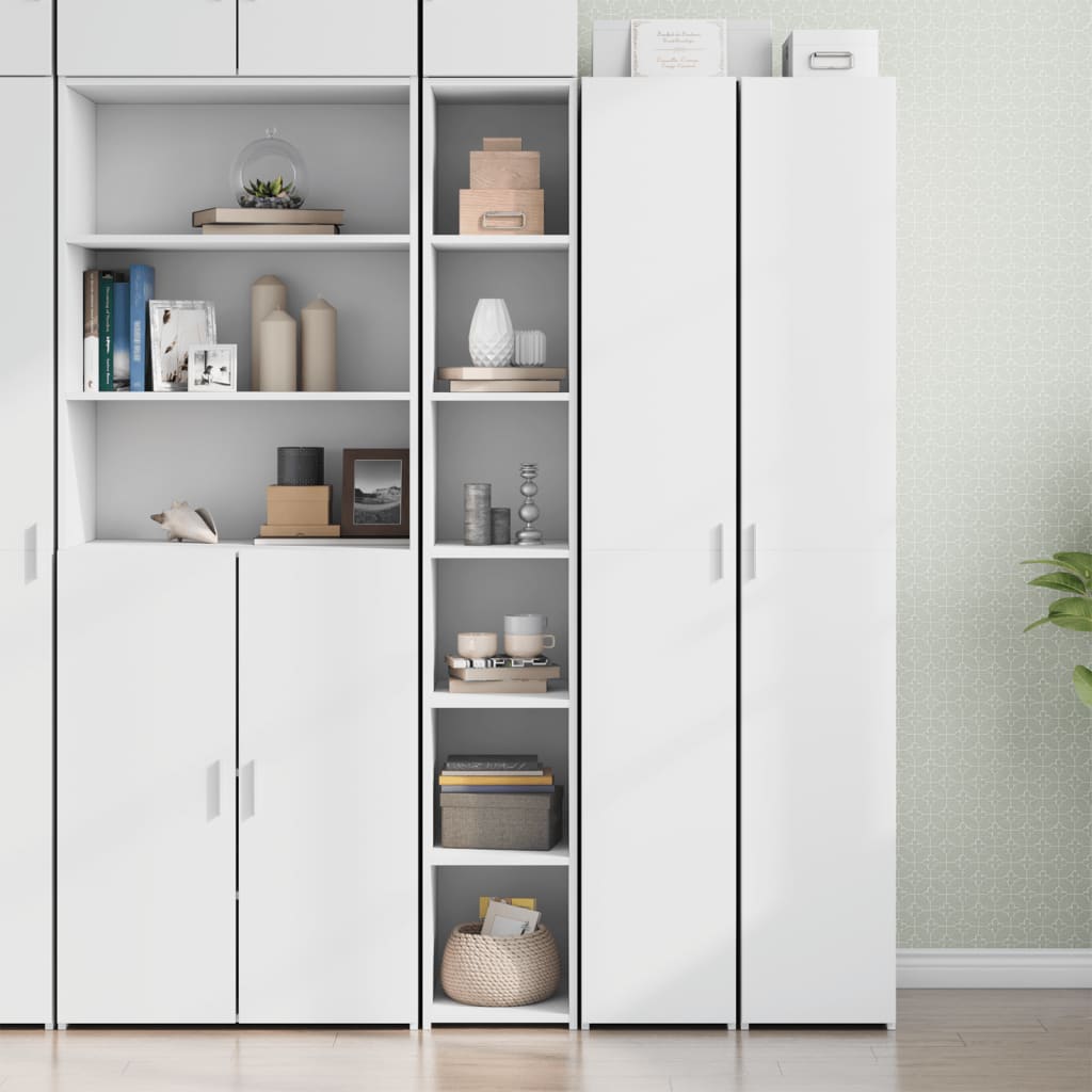 E-shop vidaXL Vysoká skrinka biela 30x41x185 cm kompozitné drevo