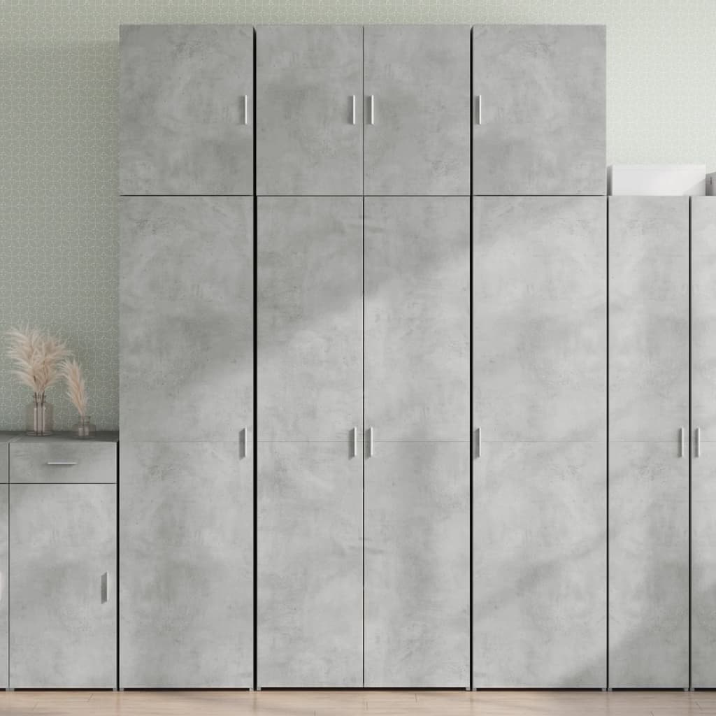 E-shop vidaXL Vysoká skrinka betónová sivá 80x42,5x249 cm kompozitné drevo