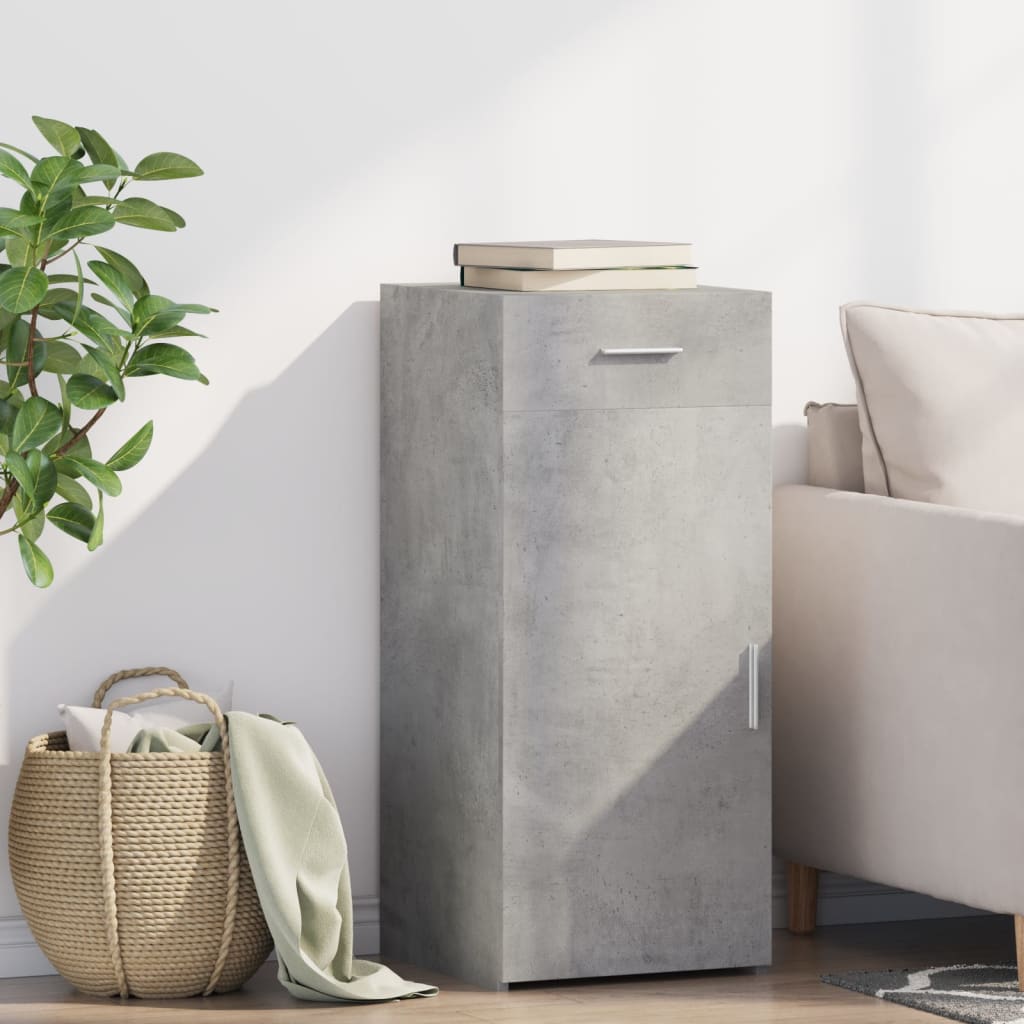 E-shop vidaXL Komoda betónovo sivá 40x42,5x93 cm, kompozitné drevo