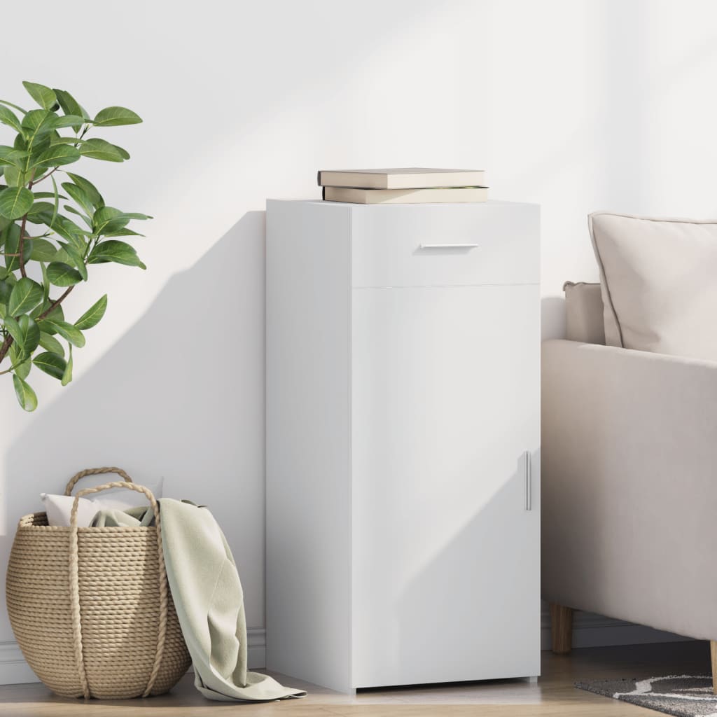 E-shop vidaXL Komoda biela 40x42,5x93 cm kompozitné drevo