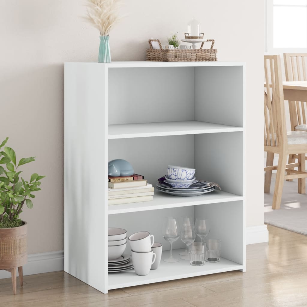 E-shop vidaXL Komoda biela 70x41x93 cm kompozitné drevo