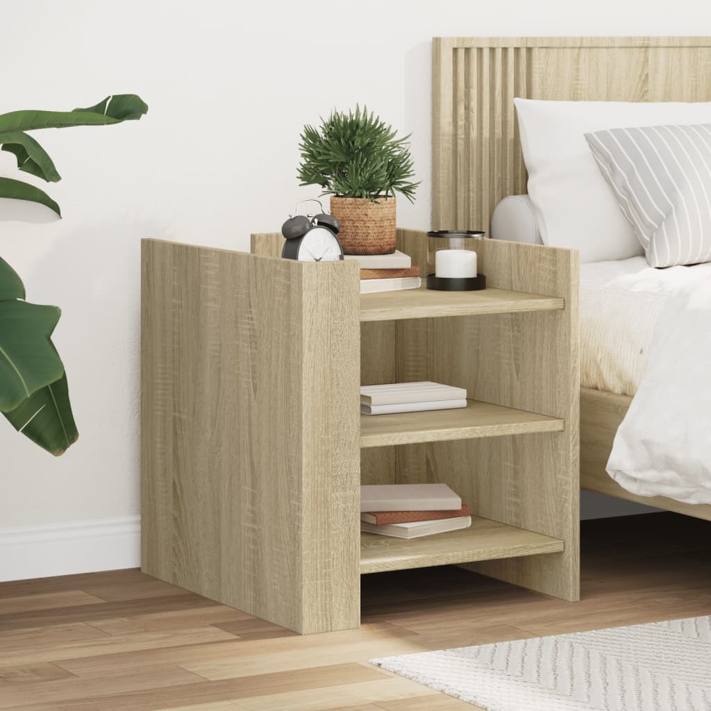 E-shop vidaXL Nočný stolík dub sonoma 45x50x50 cm kompozitné drevo