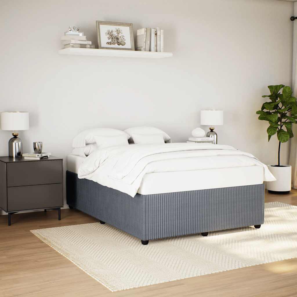 E-shop vidaXL Posteľ bez matraca tmavosivá 140x200 cm zamat